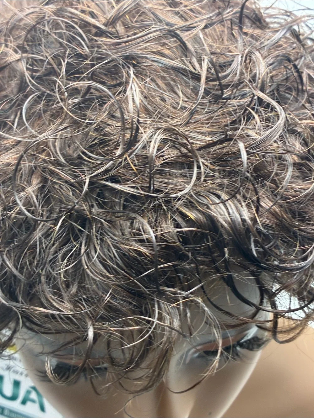 Short Curly Women's Wig in Brown - Brand.  Human hair